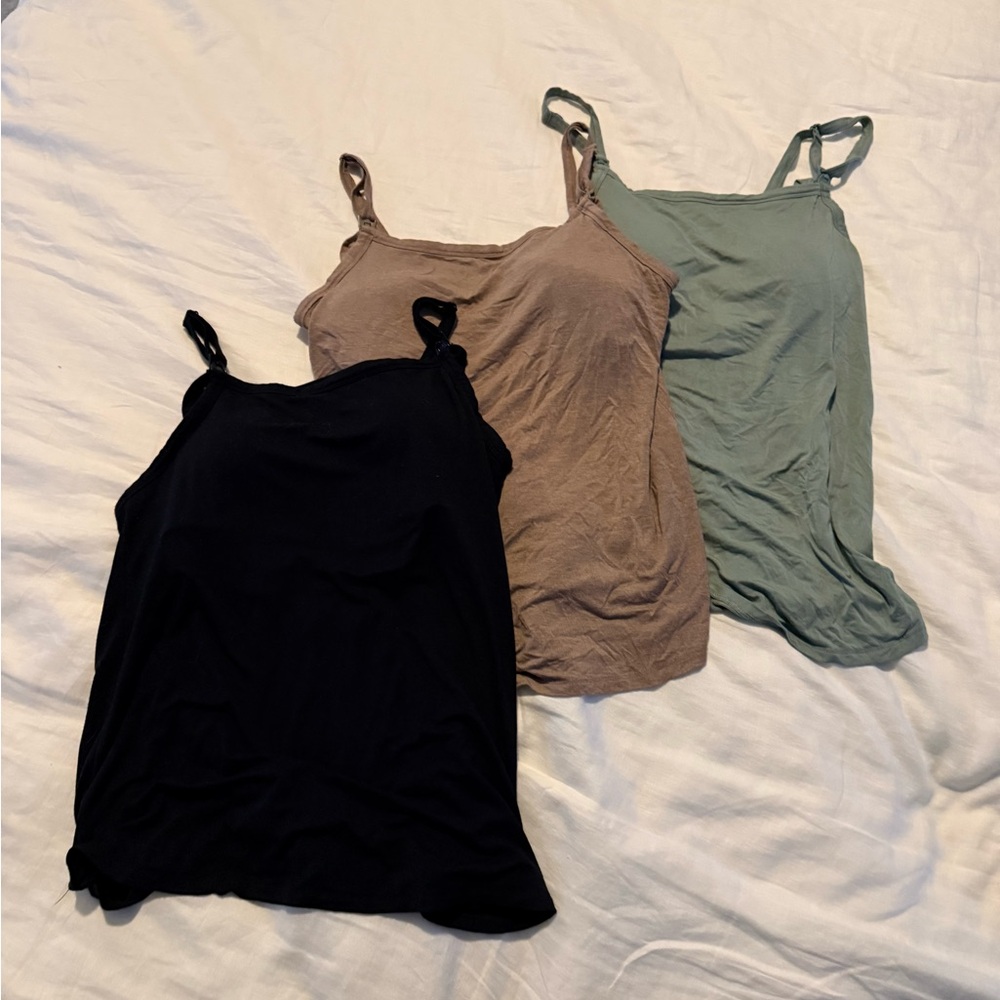 3 Bamboo Nursing Tanks